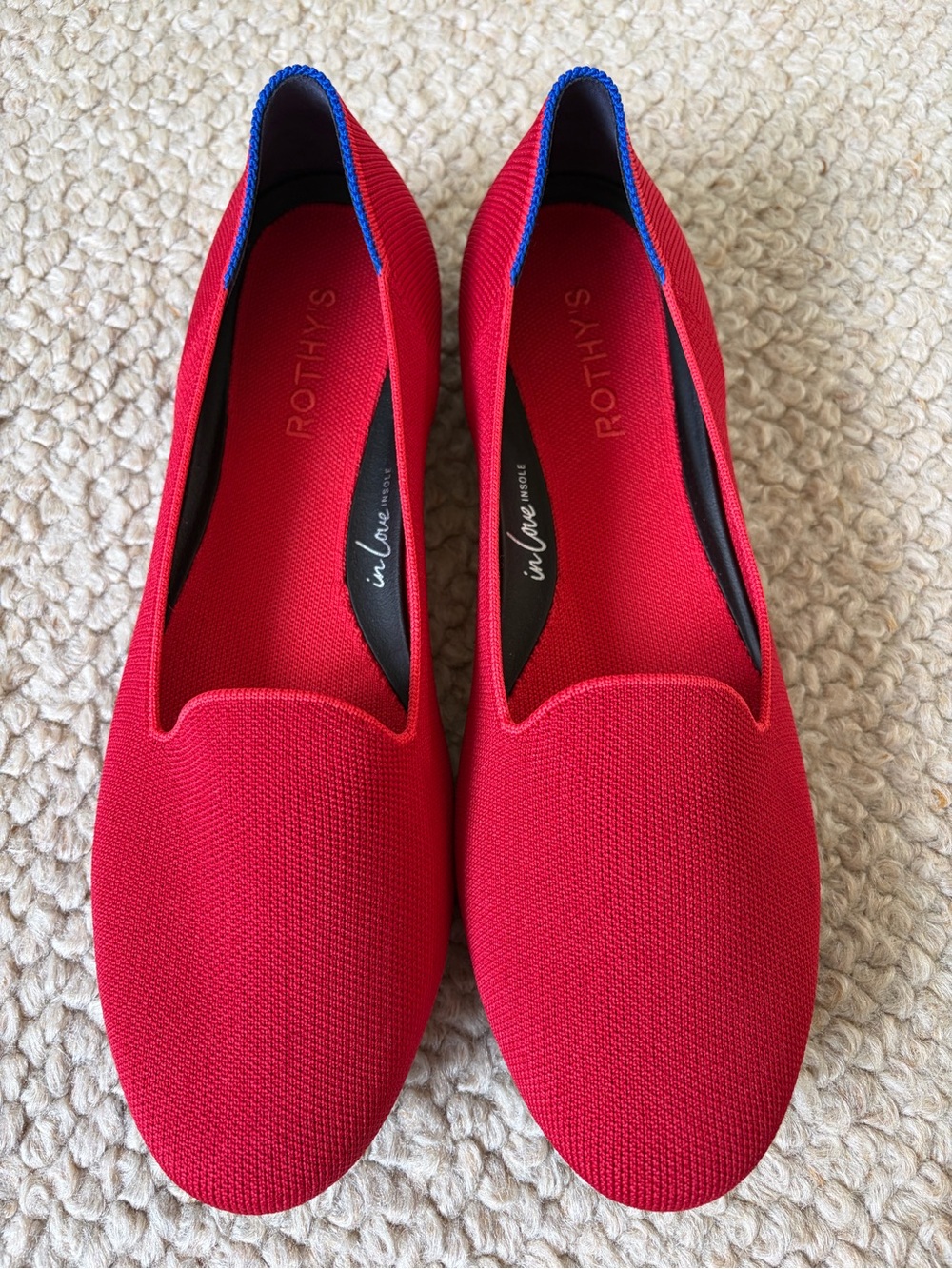 NWOT Rothy's Red Knit Slip-On Flats